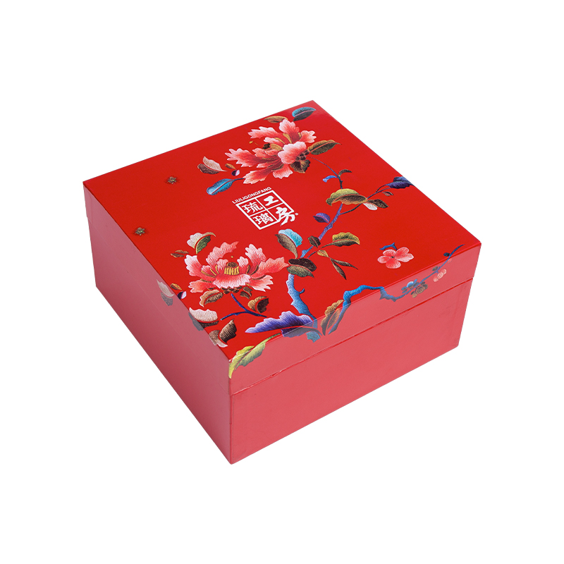 Caja de regalo personalizada de Navidad y Año Nuevo chino con tapa